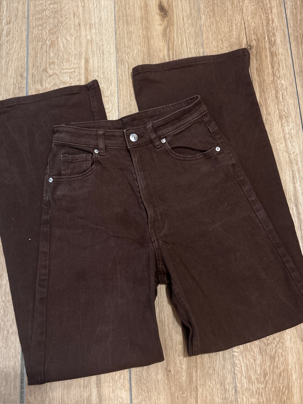 H&M Dark Brown Flared Jeans